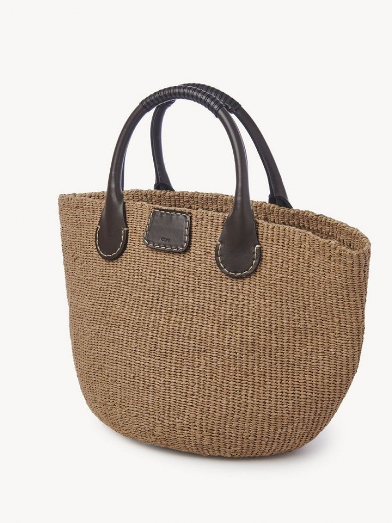 Chloe X Eres Palma Large Basket Tote Çanta Kahverengi | CHE-SR13336