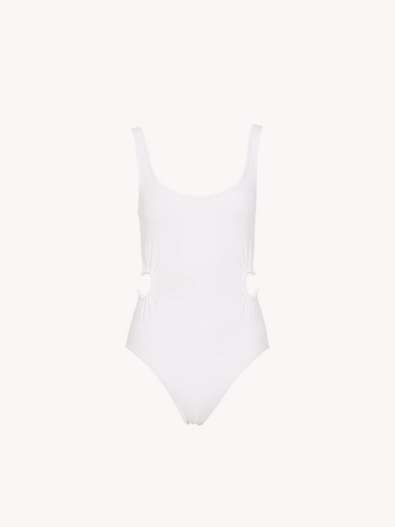 Chloe X Eres Panama One-piece Plaj Kıyafeti Beyaz | CHE-SR14130